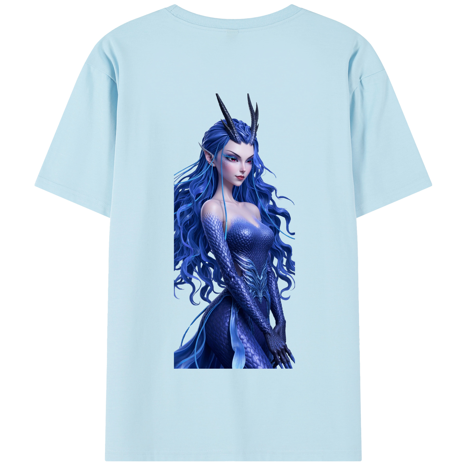 （画像用） Ne Zha 2 ナタ 魔童の大暴れ 綿100％半袖Tシャツ（背面プリント）